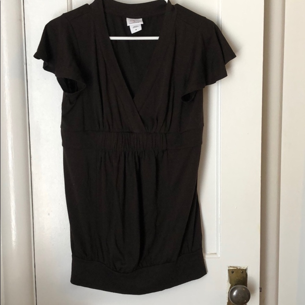 Brown maternity shirt